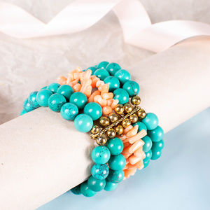 MON REVE СORAL & TURQUOISE BRACELET | WOMENS